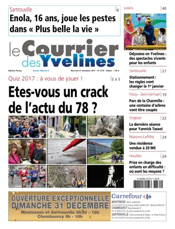 Le Courrier des Yvelines (Poissy) - 27 Dec 2017