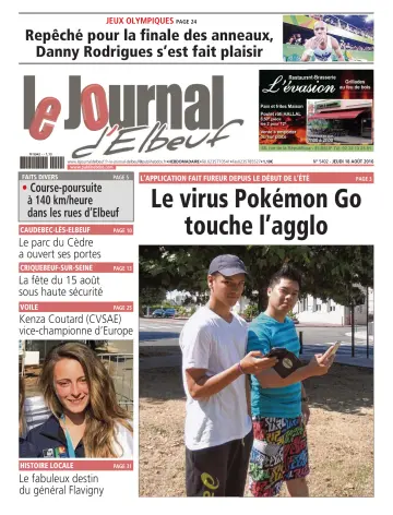 Le Journal d'Elbeuf - 18 Aug 2016