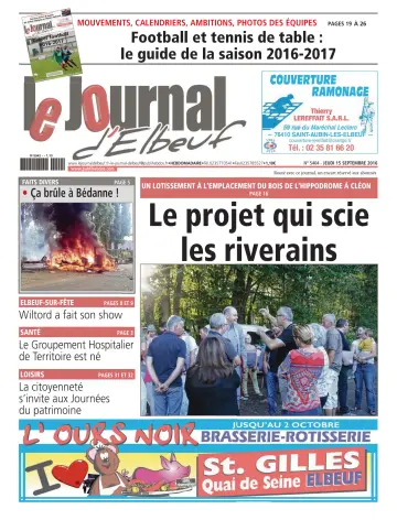 Le Journal d'Elbeuf - 15 Sep 2016