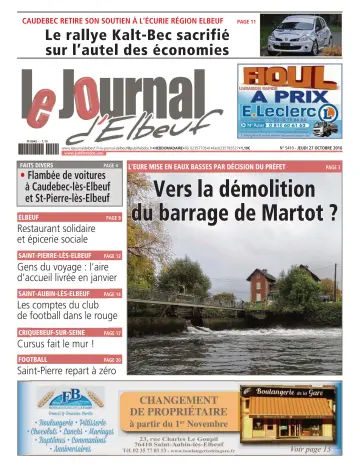Le Journal d'Elbeuf - 27 Oct 2016