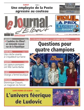 Le Journal d'Elbeuf - 22 Dec 2016