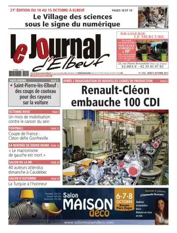 Le Journal d'Elbeuf - 5 Oct 2017