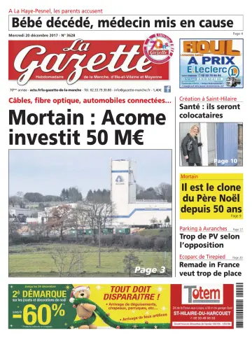La Gazette de la Manche - 20 Dec 2017