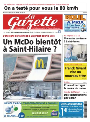 La Gazette de la Manche - 24 Jan 2018