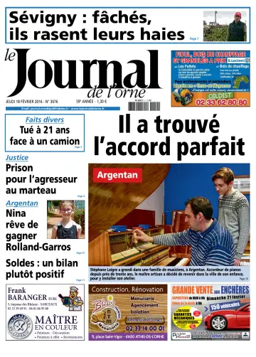 Le Journal de l'Orne - 18 Feb 2016