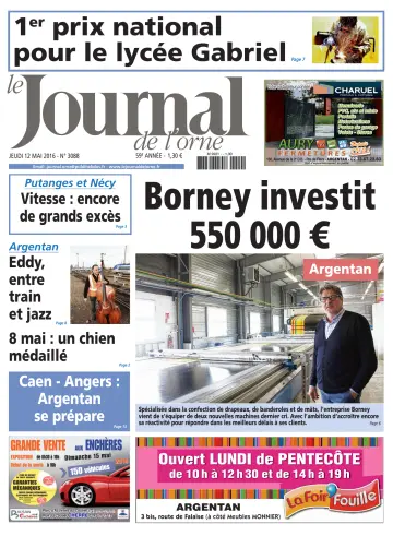 Le Journal de l'Orne - 12 May 2016