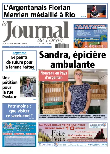 Le Journal de l'Orne - 15 Sep 2016