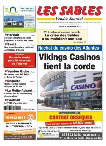 Les Sables Vendée Journal - 26 Nov 2015
