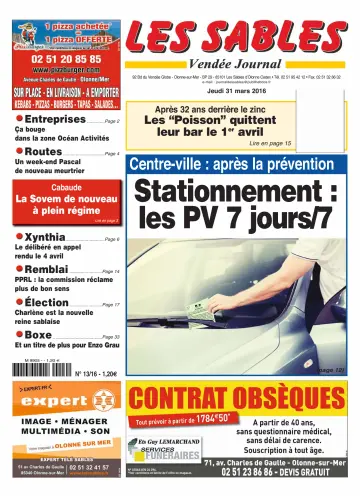 Les Sables Vendée Journal - 31 Mar 2016
