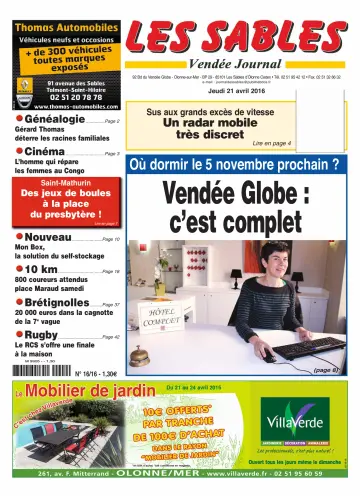 Les Sables Vendée Journal - 21 Apr 2016