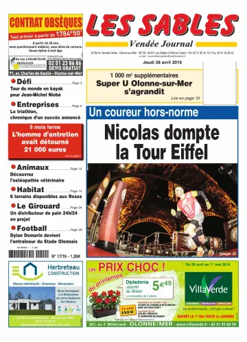 Les Sables Vendée Journal - 28 Apr 2016