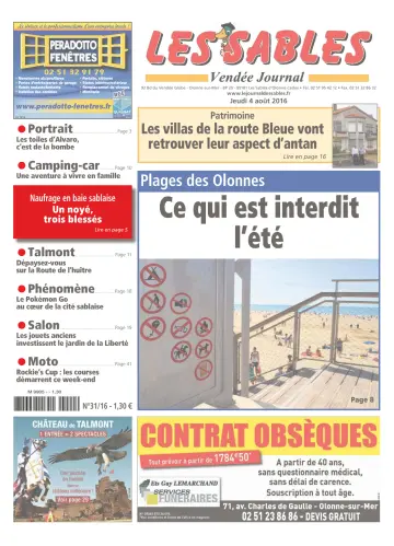 Les Sables Vendée Journal - 4 Aug 2016