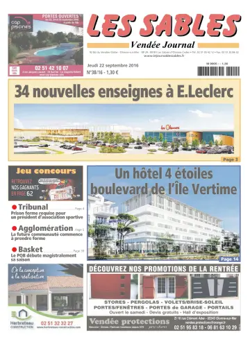 Les Sables Vendée Journal - 22 Sep 2016