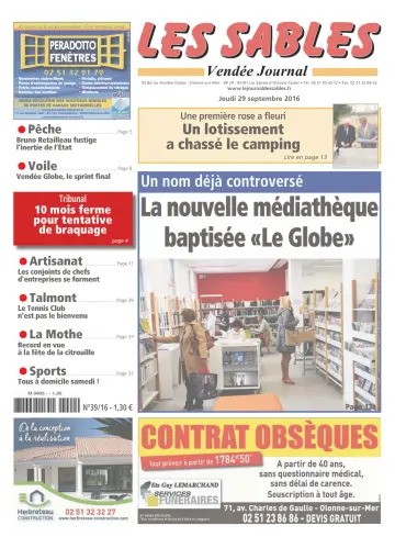 Les Sables Vendée Journal - 29 Sep 2016