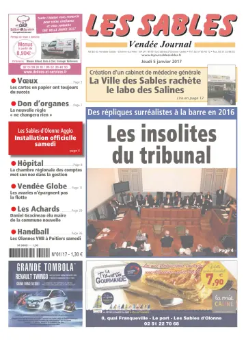 Les Sables Vendée Journal - 5 Jan 2017