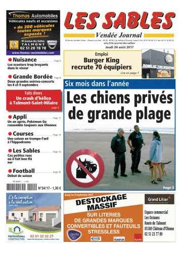 Les Sables Vendée Journal - 24 Aug 2017