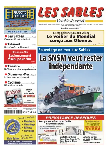 Les Sables Vendée Journal - 26 Oct 2017