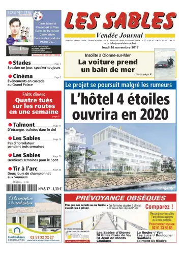 Les Sables Vendée Journal - 16 ноя. 2017