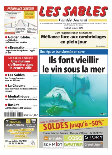 Les Sables Vendée Journal - 25 янв. 2018