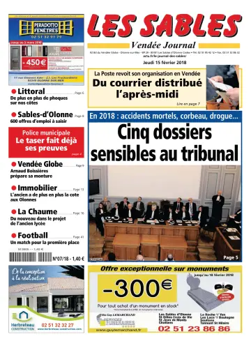 Les Sables Vendée Journal - 15 Feabh 2018