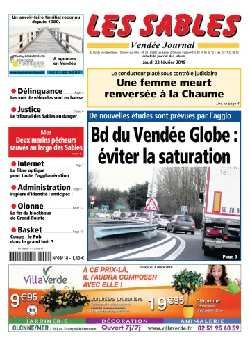 Les Sables Vendée Journal - 22 Feabh 2018