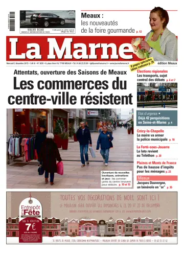 La Marne (édition Meaux) - 02 Dez. 2015