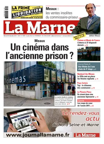 La Marne (édition Meaux) - 30 Dez. 2015