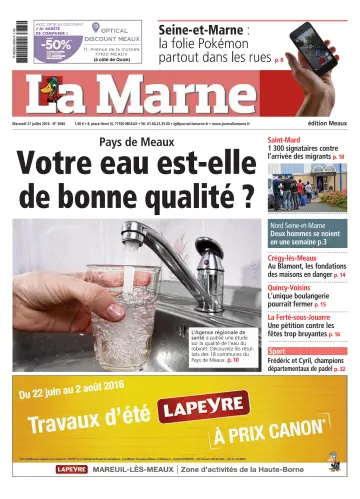 La Marne (édition Meaux) - 27 Juli 2016