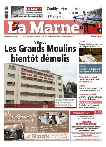 La Marne (édition Meaux) - 3 Aug 2016
