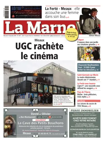 La Marne (édition Meaux) - 21 Dec 2016