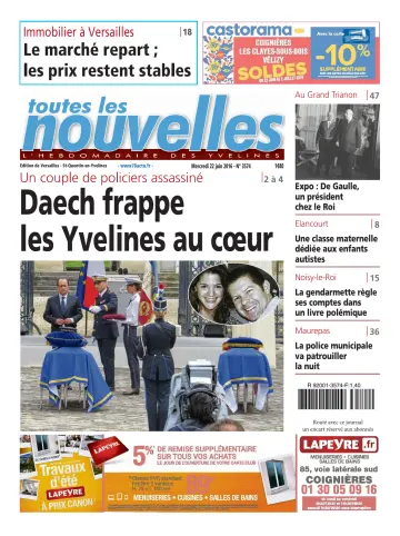 Toutes les Nouvelles (Versailles / Saint-Quentin-en-Yvelines) - 22 Jun 2016