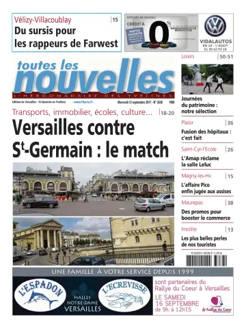 Toutes les Nouvelles (Versailles / Saint-Quentin-en-Yvelines) - 13 Sep 2017