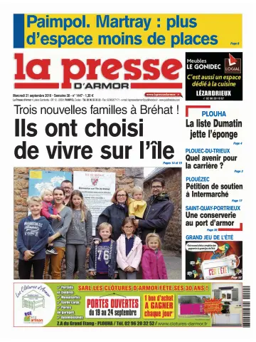 La Presse d'Armor - 21 Sep 2016