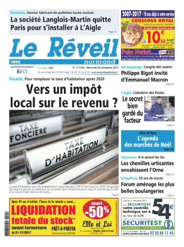 Le Réveil Normand (Orne) - 29 Nov 2017