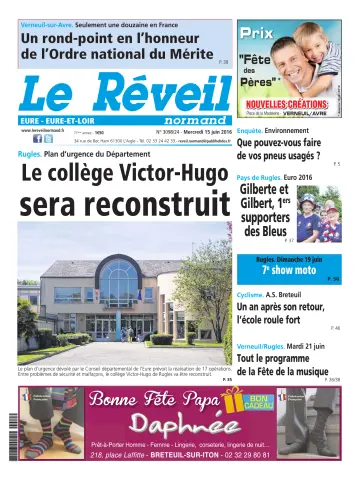 Le Réveil Normand (Eure / Eure-et-Loir) - 15 Jun 2016