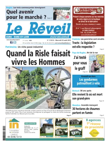 Le Réveil Normand (Eure / Eure-et-Loir) - 24 Aug 2016