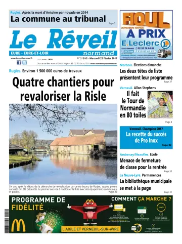 Le Réveil Normand (Eure / Eure-et-Loir) - 22 Feb 2017