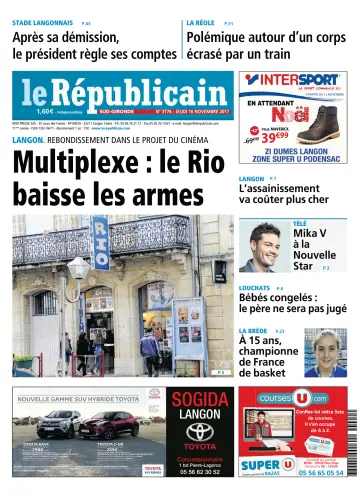 Le Républicain (Sud-Gironde) - 16 Nov 2017