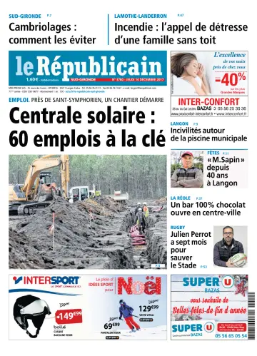 Le Républicain (Sud-Gironde) - 14 Dec 2017