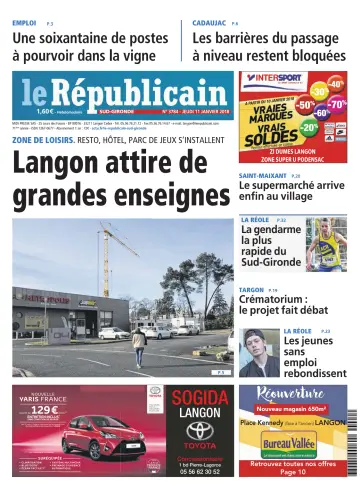 Le Républicain (Sud-Gironde) - 11 Jan 2018