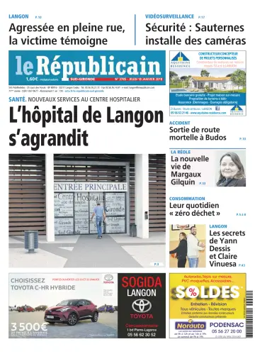 Le Républicain (Sud-Gironde) - 18 一月 2018