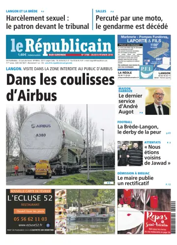 Le Républicain (Sud-Gironde) - 08 2월 2018