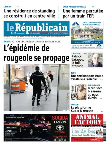 Le Républicain (Sud-Gironde) - 15 2월 2018