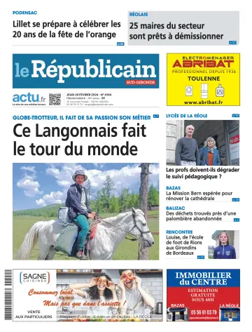 Le Républicain (Sud-Gironde) - 29 二月 2024