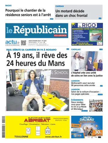 Le Républicain (Sud-Gironde) - 28 mars 2024