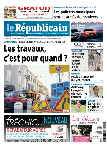 Le Républicain (Lot-et-Garonne) - 15 Sep 2016