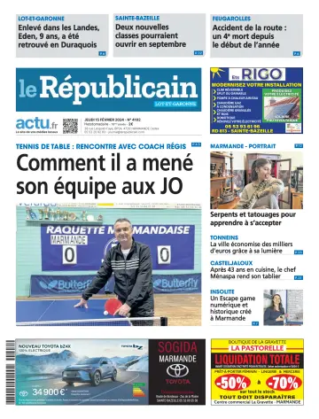 Le Républicain (Lot-et-Garonne) - 15 二月 2024