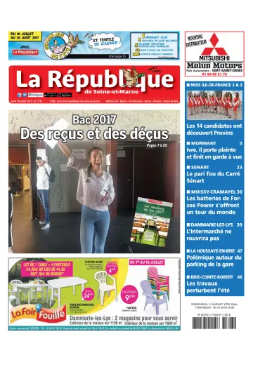 La République de Seine-et-Marne (Édition A-B) - 10 Jul 2017