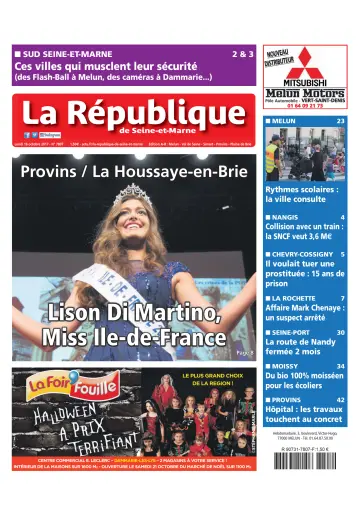 La République de Seine-et-Marne (Édition A-B) - 16 Oct 2017
