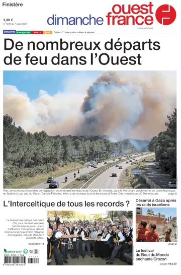 Dimanche Ouest France (Finistere) - 7 Aug 2022